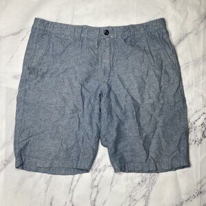 Gap Linen Shorts Mens Size 38 Blue Summer Pockets Lightweight E14